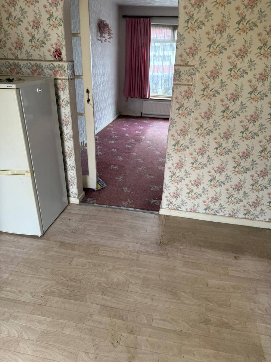 Cleared kitchen after clearance