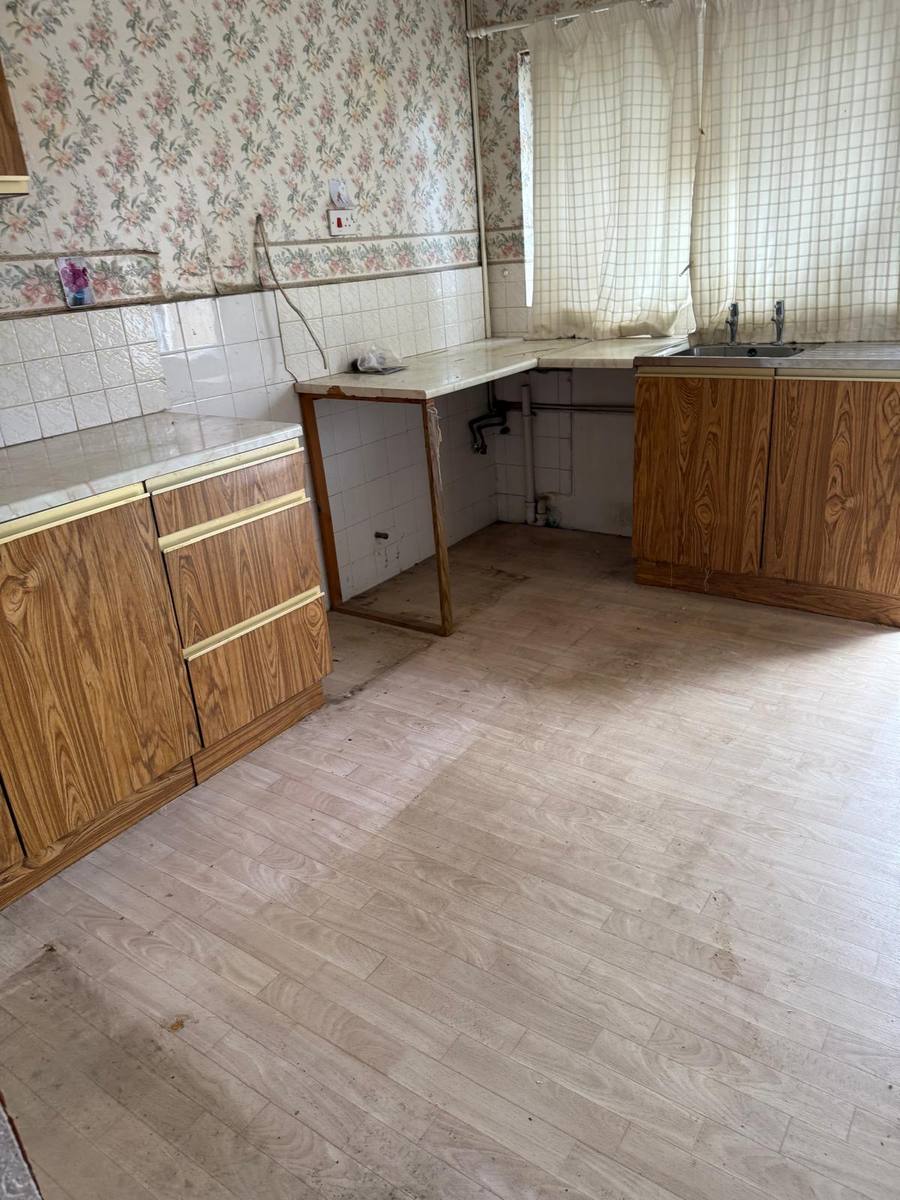 Cleared kitchen after clearance