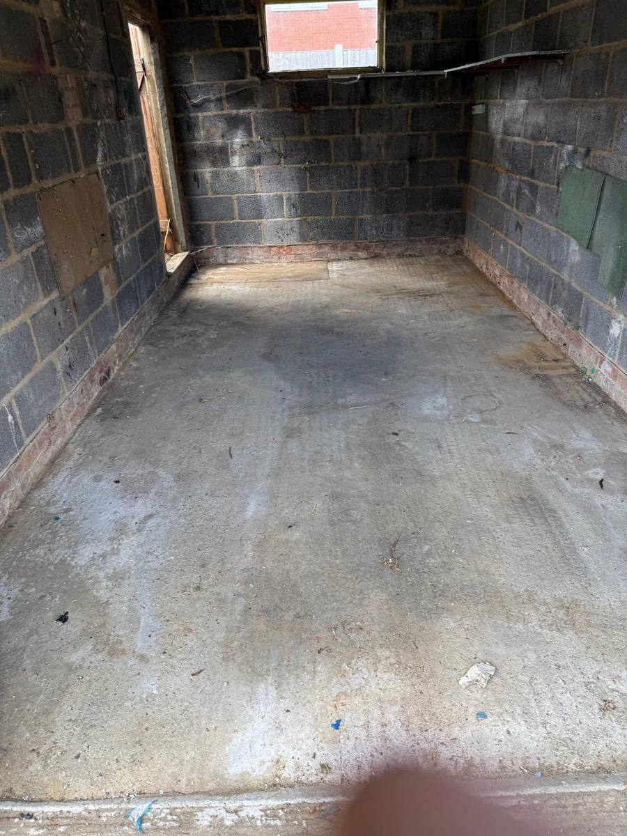 Cleared shed after clearance