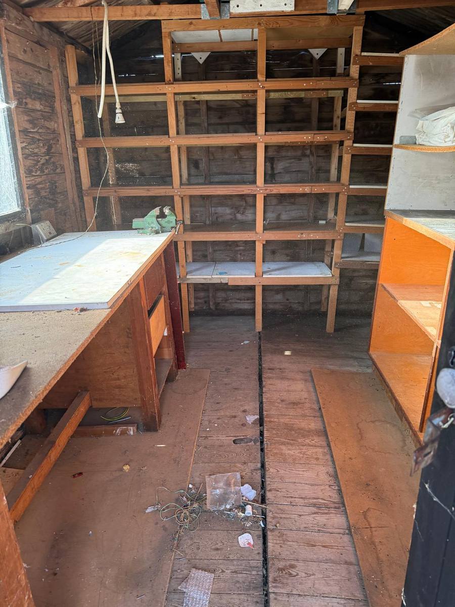 Cleared shed after clearance