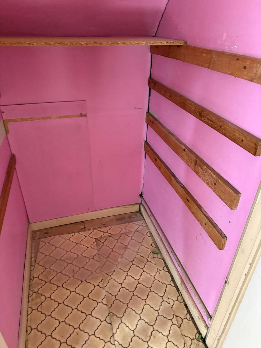 Cleared wardrobe after clearance